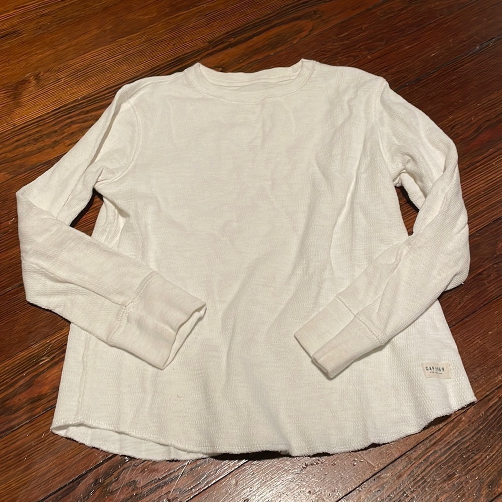 GAP Kid’s White Long Sleeve Shirt Size S